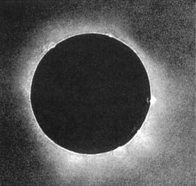 Pierwsza fotografia korony słonecznej, 1852, Julius Berkowski